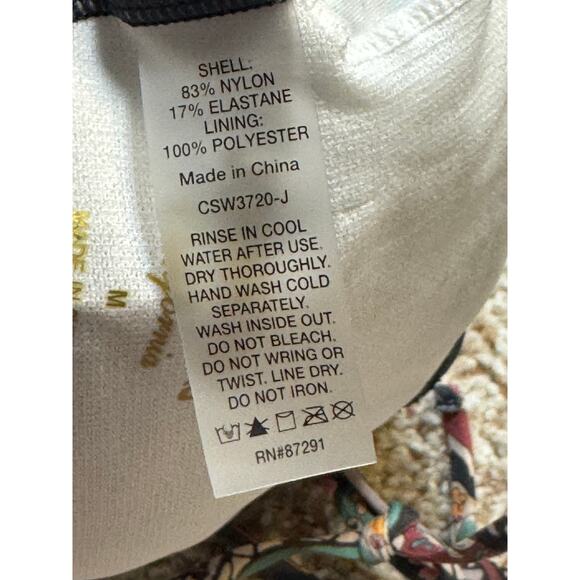 Johnny Was Spezia Moasic Tie shoulder Tiered  Women's Tank swim size Medium - Picture 5 of 7